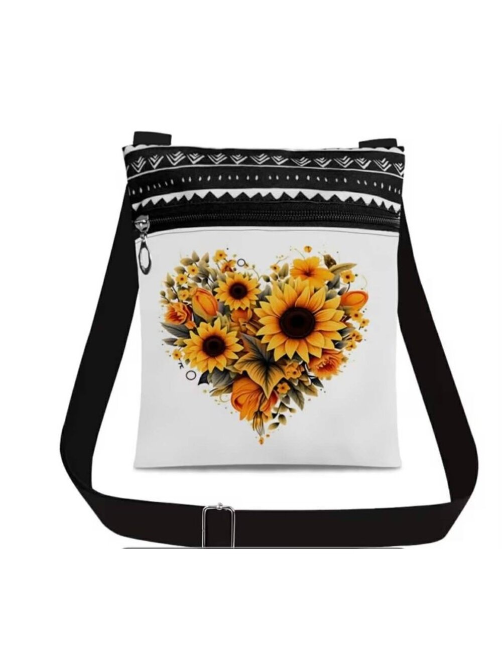 Sunflower Women Crossbody Bag with Adjustable Strap